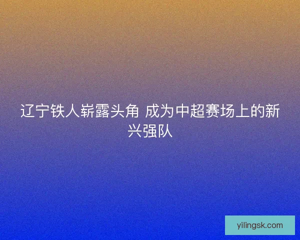 辽宁铁人崭露头角 成为中超赛场上的新兴强队